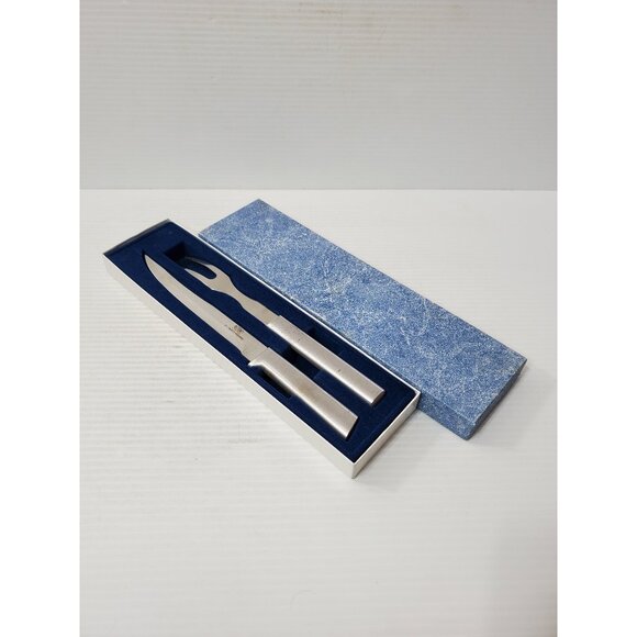 Vintage Du pont Boxed Knife and fork | Stainless Steel Serrated Knife an… - Picture 1 of 7